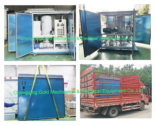 ZJA-1.8KY 1800L/H สองขั้นตอนเครื่องกรองน้ำมันหม้อแปลงที่มีประตูปิดพร้อมสำหรับการจัดส่ง